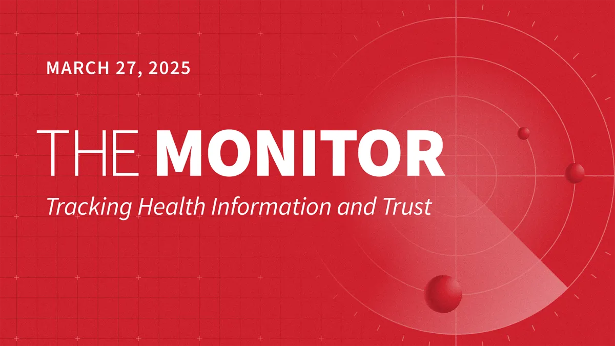 Bird flu knowledge, misleading claims about measles prevention, and more